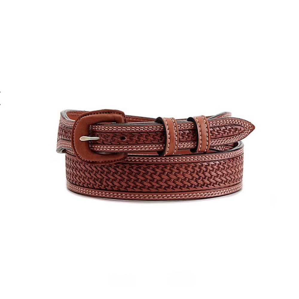 Vogt Mens Basket Weave Western Belt